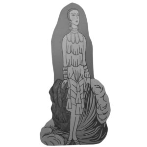 Cutout - Flapper with Feather Fan