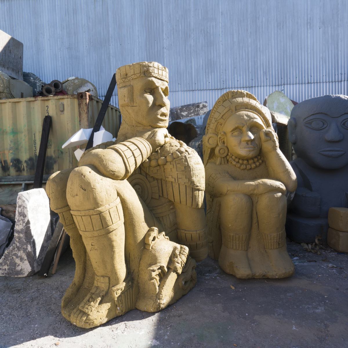 Large Aztec Inca Statue - Sitting for hire - sydney props