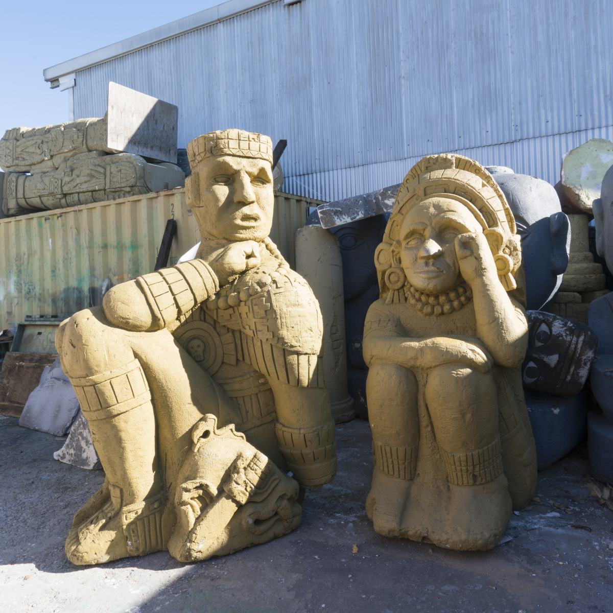 Large Aztec Inca Statue - Sitting for hire - sydney props