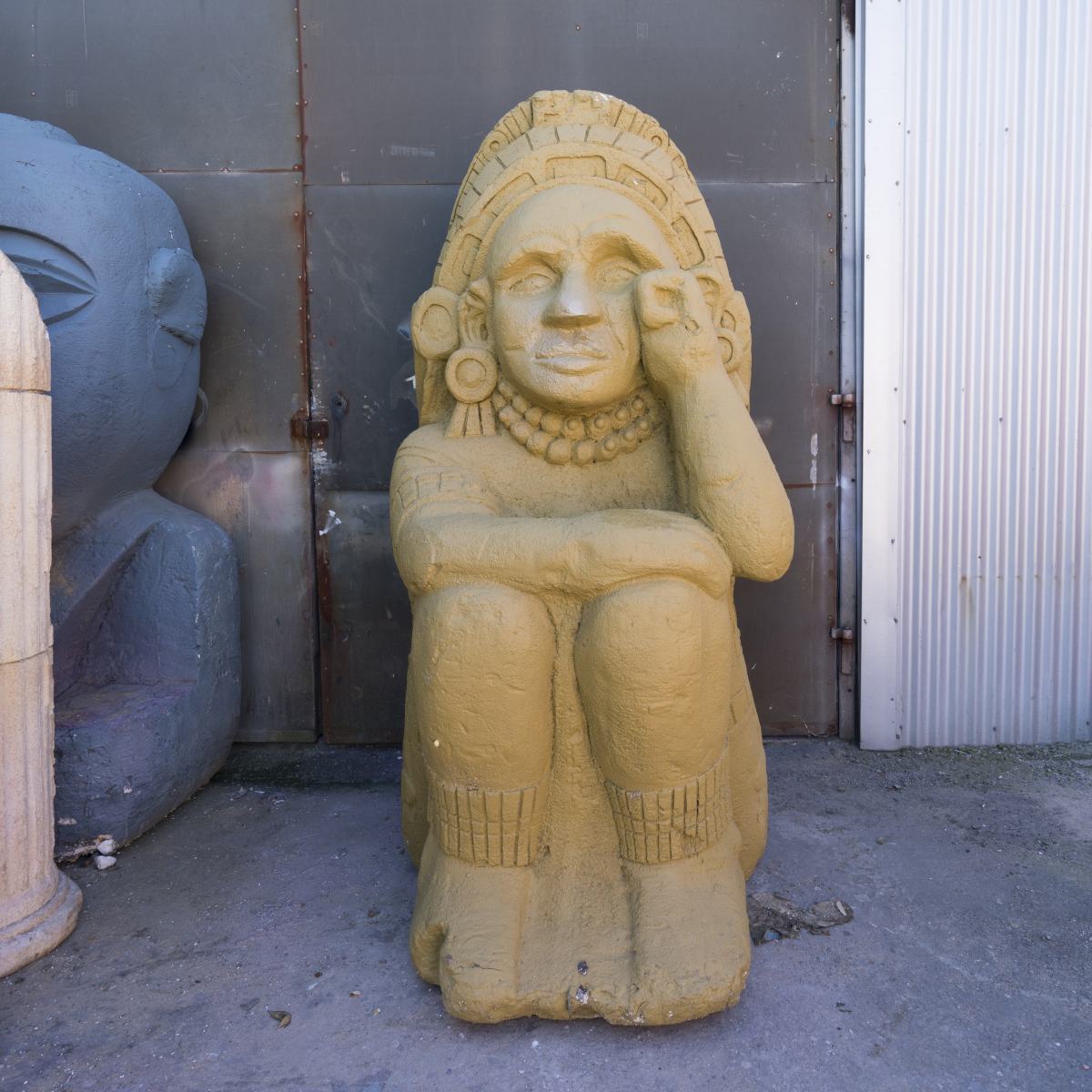 Large Aztec Inca Statue - Sitting for hire - sydney props