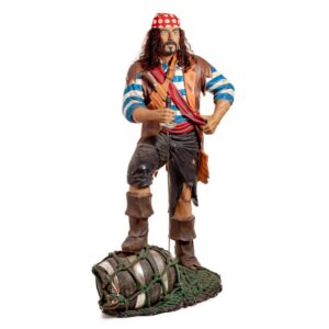 Life Size Pirate Statue on Barrel Statue
