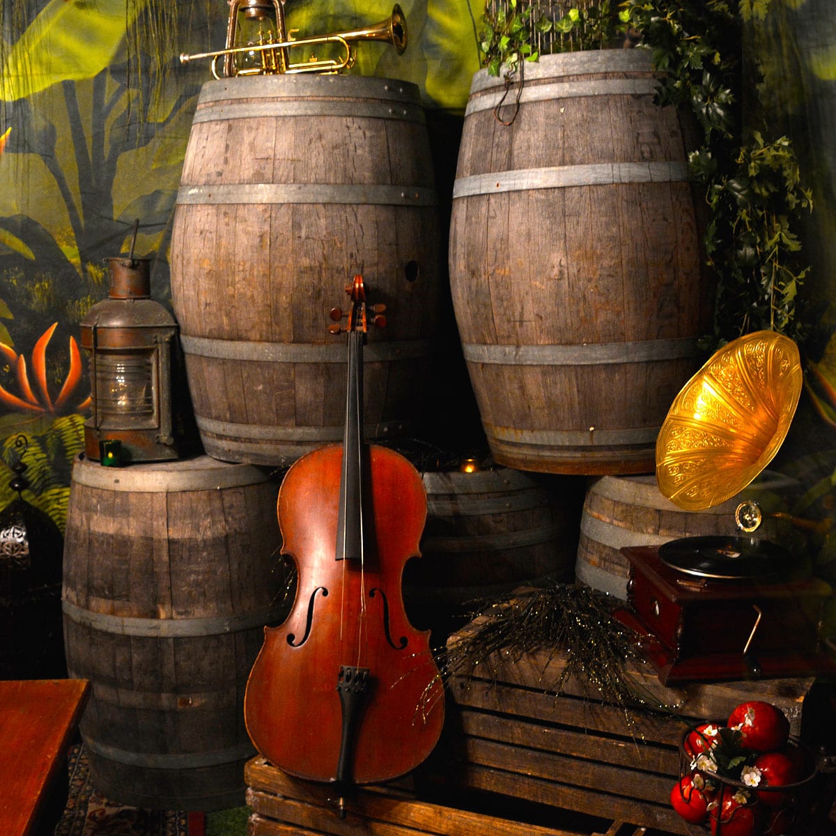 Large Wooden Barrel