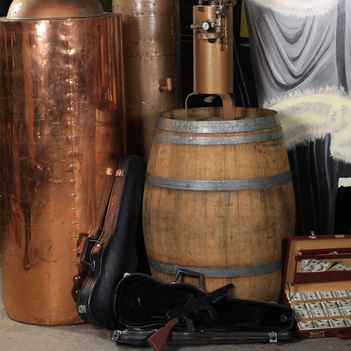 Large Wooden Barrel