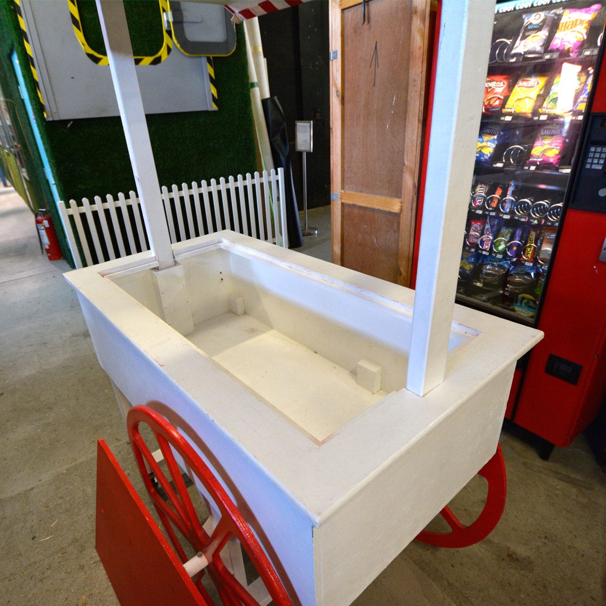 Cart 8 - Red and White Striped Food Cart
