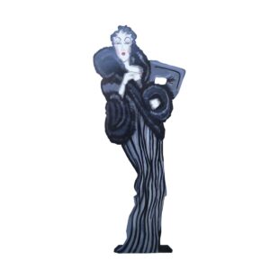 Cutout - Flapper in Striped Dress and Fur