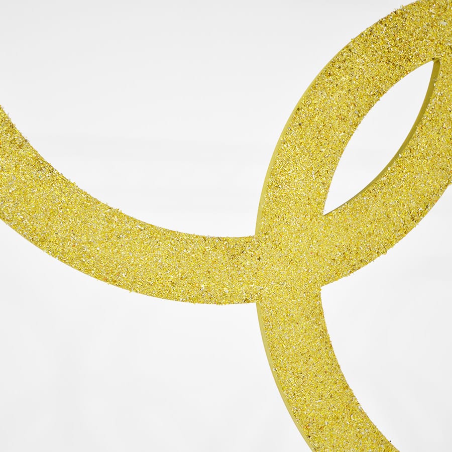 Gold Rings, Large with Glitter -18261