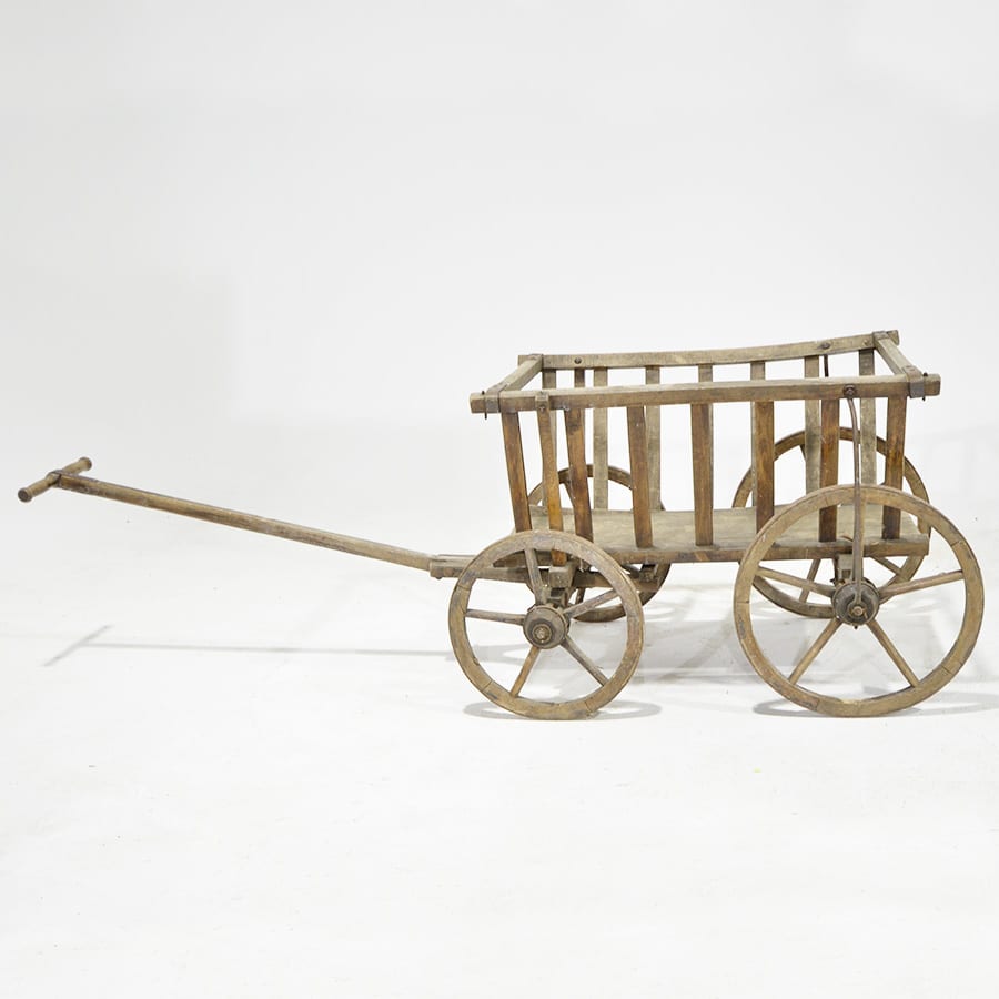 Wooden Rustic Flower Cart-18289