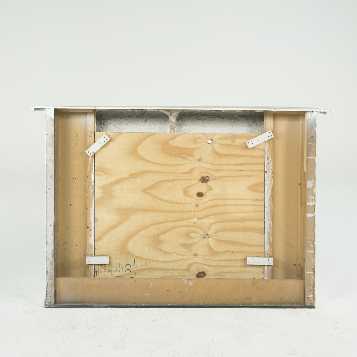 white fireplace with insert for hire - sydney props