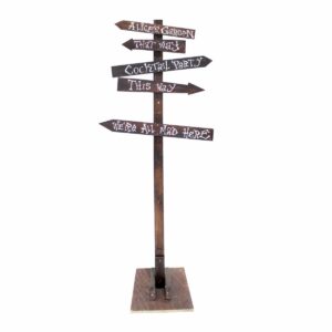 Alice in Wonderland Directional Sign Post-0