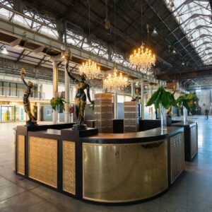 Large Circular Art Deco Bar -0