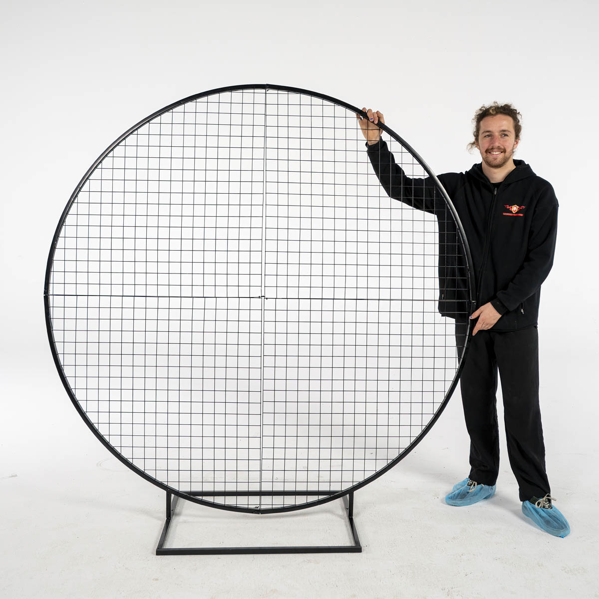 Medium Black Round Mesh Wall