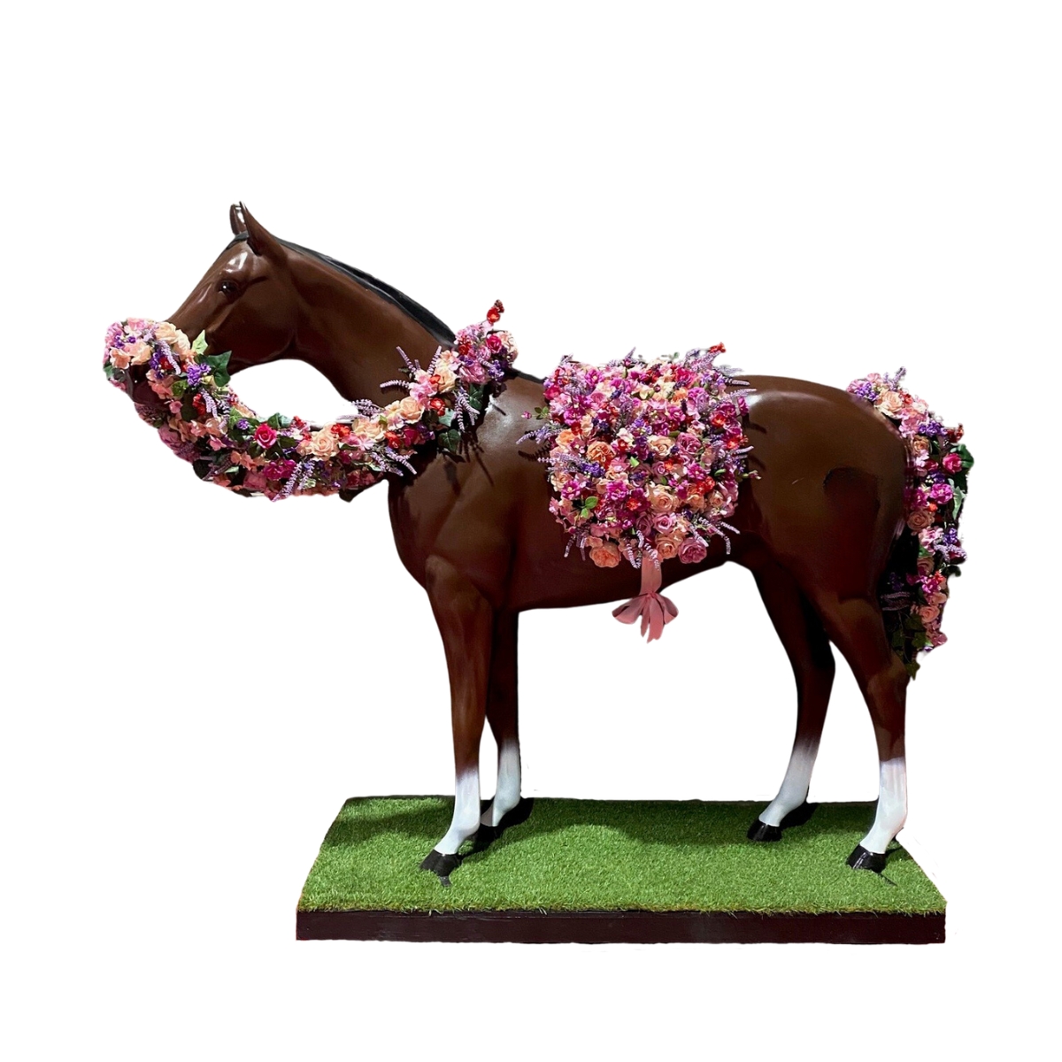 Horse lifelike statue - Spring Racing Brown - Image 2