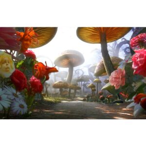 Alice Mushroom Garden Backdrop