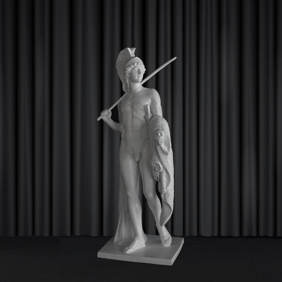 Greek Statue Hercules Fights Achelous Metamorphosed into a Snake