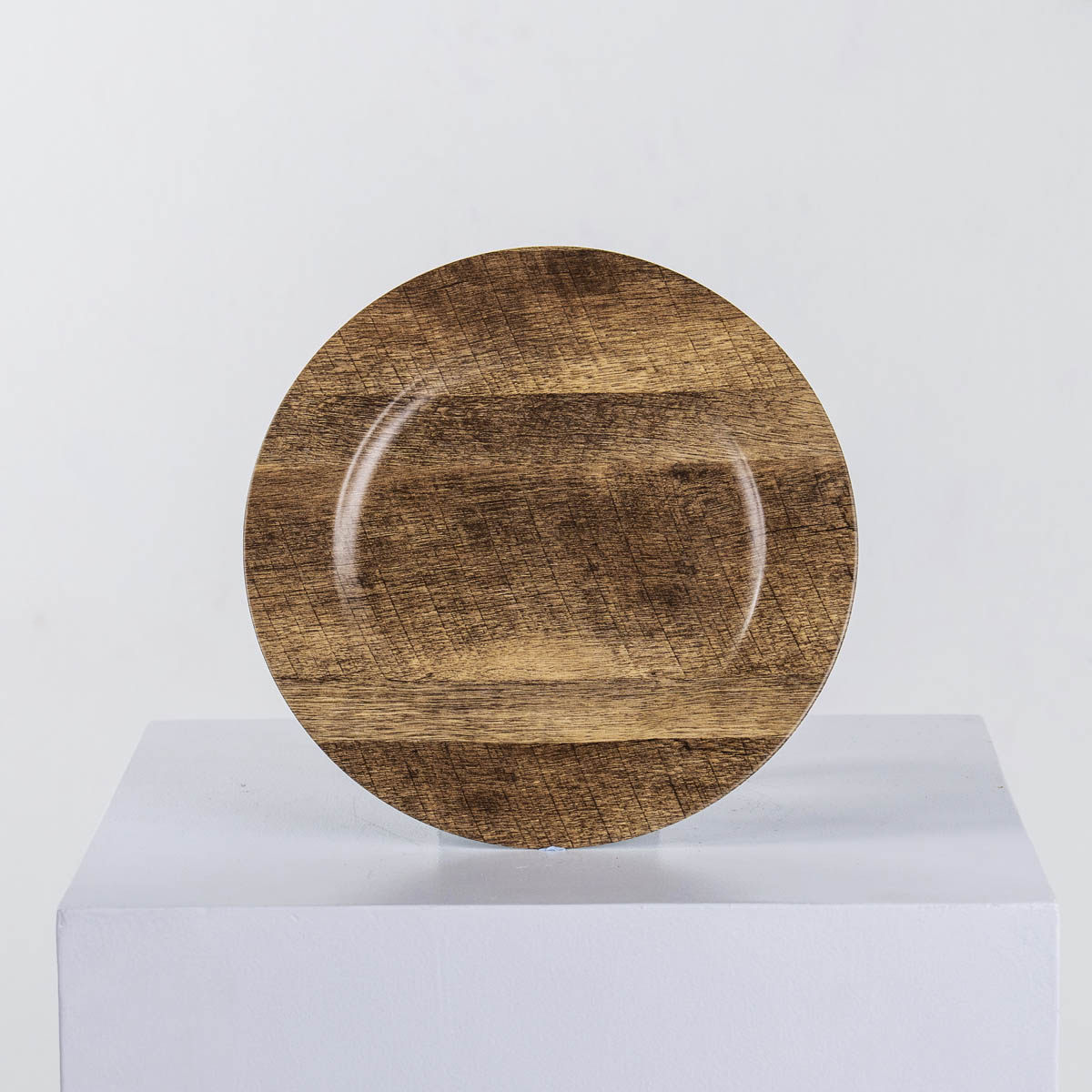 Charger Plate - Rustic Reclaimed Wood-Style