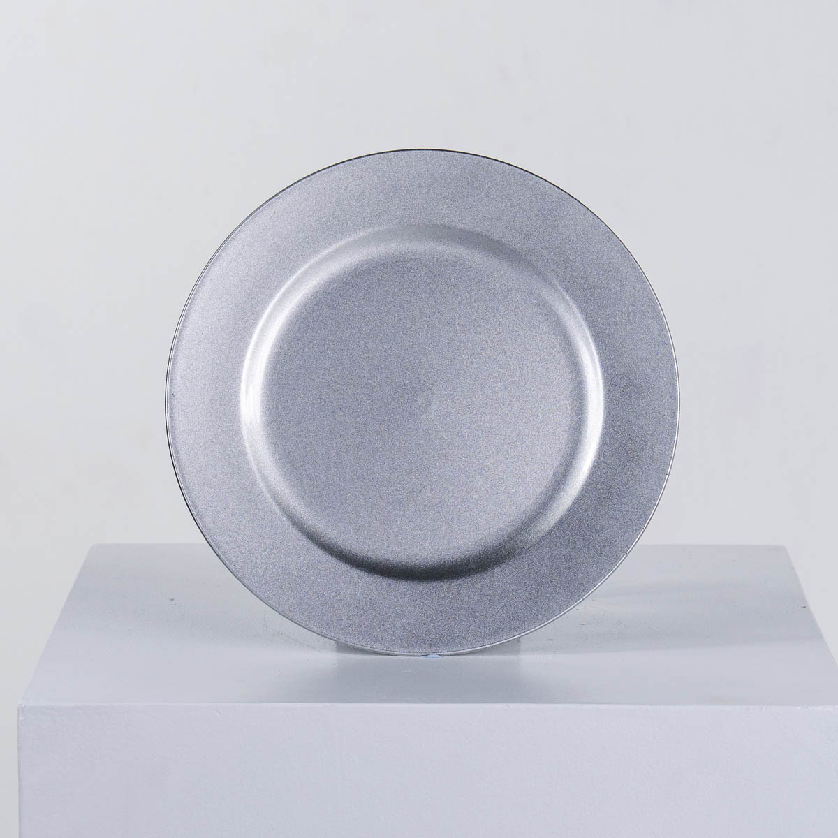 Charger Plate - Shimmering Pewter Metallic